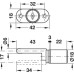 Central locking rotary cylinder lock With fixed plate cylinder for installation in front panel Standard profile with central locking bar keyed different