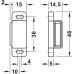 Magnetic Catch Pull 2.0 kg for Screw Fixing Square White