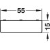 Adaptor for Furniture Glide Ø 55 mm Plastic Height 15 mm