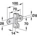Wall Spacer Shoptec Shopfitting System For columns with double slots Silver RAL 9006 finish