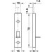 Furniture Bolt with Straight Slide Length  70 mm lift: 11.5 mm nickel plated