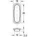 Cover Cap for 12 x 36.5 mm Hole Oval Nickel plated