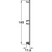 Plinth Panel Aluminium Length 3000 mm Includes finishing strip Graphite powder coated