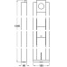 Wall Fixture for Plasterboard Walls 1340 x 185 mm Programma Cap Range PBA For installation of drop down support rails 1340 mm high