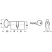 Profile Cylinder and Thumbturn Key One Side Turn the Other Brass Size: (A x B): 35 x 35 mm satin brass