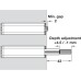 Push Catch for Standard Concealed Hinges and Drawers Steel and Plastic Steel finish