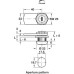 Cylinder Cam Lock for Metal Furniture with Straight Cam and Nut Closure direction 90° A (DFG) length 13.0 mm keyed alike: key change FH1