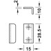 Angled striking plate For screw fixing Matt nickel plated