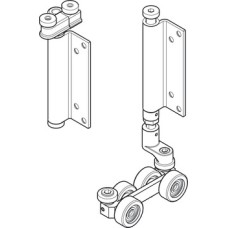 End Rolling Set Surface Mounted for Folding Patio Doors Slido Fold Bottom rolling system end folding system Gold finish