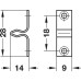 Spring Catch for Screw Fixing Steel Dimensions catch (W x D x H): 20 x 12 x 40 mm