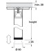Table Leg Ø 60/80 mm Tubular Steel Steel Ø 60 mm height 870 mm polished chrome