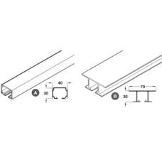 Top Track Single for Folding Interior Partition Doors SF-A84 Top hung end folding system Length 2000 mm