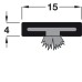 Intumescent Strip with Brush Seal Depth 4 mm FD30 rating length 2100 mm width x depth: 15 x 4 mm white