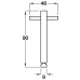Captive Tee Key for Captive Key Rim Budget Lock Steel Zinc plated