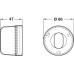 Emergency Dome Cover for Use with Cylinder Thumbturn Europrofile or Oval Plastic Clear dome black base