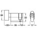 Half Cylinder with Thumbturn for Operating Cylinder Locks Without a Key Brass Satin brass