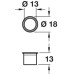 Escutcheon Ferrule for Budget Lock Ø 18 mm Steel Rainbow zinc plated