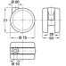 Swivel Twin Wheel Castor without Brake Ø 75 mm Hooded Ø 10 mm Pin Hole Wheel Ø 75 mm load capacity 60 kg