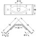 Corner Brace for Attaching Table Legs to Table Frame Height 40 mm Steel Galvanized