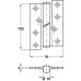 Butt Hinge 102 x 76 mm Grade 304 Stainless Steel size 101 mm Falling hinge clockwise closing satin
