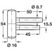 Drill in Hinge Length 54 mm Steel Startec Galvanised white