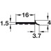 Plinth Seal Stick on for 16 mm Thick Panels  Plastic Transparent Length 2.5 m
