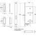 Profile Cylinder Lock Mortice Deadlock for Flush Doors Stainless Steel Startec Backset 55 mm case size 84 mm satin