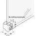 Glass Door Pull for Glass Thickness 4-5 mm Zinc Alloy Push fitting Nickel plated