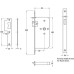 Latch Mortice for Flush Doors Stainless Steel Startec Backset 55 mm case size 84 mm satin