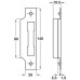 Horizontal 5 Lever Sash Lock Mortice 57 mm Backset Stainless Steel or Brass Latch operated by knobs Backset 57 mm case size 151 mm satin brass