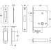 Toilet Cubicle Lock Mortice Stainless Steel Startec Backset 55 mm case size 84 mm satin