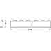 End Piece for Cuisio Tray Ninka Frosted white for insert depth 423 mm