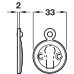 Escutcheons Covered Standard Keyway Face Fixing Brass Polished