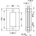 Flush Pull Handle Brass 110 x 60 mm for Glass Doors Satin nickel plated finish