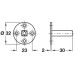 Taylors Spindle 8 mm Square Slotted to Fix Dead Lever/Knob Handle High-grade alloy steel Length 30 mm