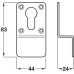 Cylinder Pull Euro Profile 316 Stainless Steel Face fixing Satin