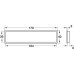 Ventilation Grille for Recess Mounting with Flanged Rim Plastic Straight-edged Ventilation area 23.04 cm2 length 170 mm recessed length 164 mm height 42 mm recessed height 35 mm chrome plated