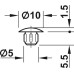 Cover Cap for Blind Holes Ø 5 mm Plastic For push fitting Fawn brown RAL 8007