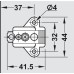 Mounting Plate for use with Stainless Steel Hinges Side and height adjustment Polished finish