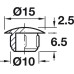 Cover Cap Plastic for Blind Holes Ø 10 mm For push fitting Black