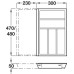 Wooden Expanding Cutlery Insert for Drawer Depth 440-500 mm eXTray European oak 480 mm deep for drawer depth 500 mm 300-530 mm insert width for drawer width 400-600 mm