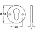 Escutcheons Euro Profile Cylinder Ø 52 mm 316 Stainless Steel PVD bright copper