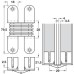 Concealed Hinge 180° for 14-26 mm Panel Thickness Maximum door thickness 24-26 mm