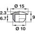 Cover Cap Plastic for Blind Holes Ø 10 mm For push fitting Black