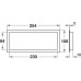 Ventilation Grille for Recess Mounting White Plastic Straight-edged Ventilation area 92 cm2 length 254 mm recessed length 230 mm height 108 mm recessed height 84 mm