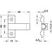 Cruciform Adapter Housing Plastic For screw fixing to cabinet or top base Without positioning aid