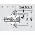 Mounting Plate for use with Stainless Steel Hinges Side and height adjustment Polished finish