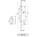 Sashlock Case Mortice Cylinder Narrow Stile Steel Stainless Steel and Brass Backset 35 mm case size 51 mm satin stainless steel