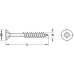 Hospa Screw Jet Countersunk Head with T Star Drive Bit Partially Threaded Multi-Purpose Length: 25 mm thread Ø 3 mm head Ø 6 mm TS15
