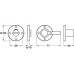 WC Release and Inside Turn Disabled Ø 50 mm Aluminium Emergency release and inside turn Satin